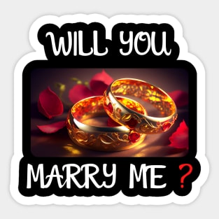 Will You Marry Me? 2 Marriage Proposal Sticker